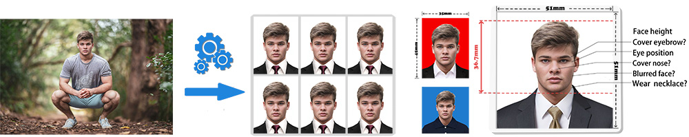 Professional Passport Photo Creation Tool Passport Photo Before and After - Professional Background Removal Example